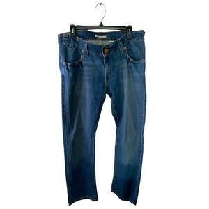 Levis 504 Red Tab Jeans Womens 14 Slouch Straight Leg Mid Wash Streetwear Denim